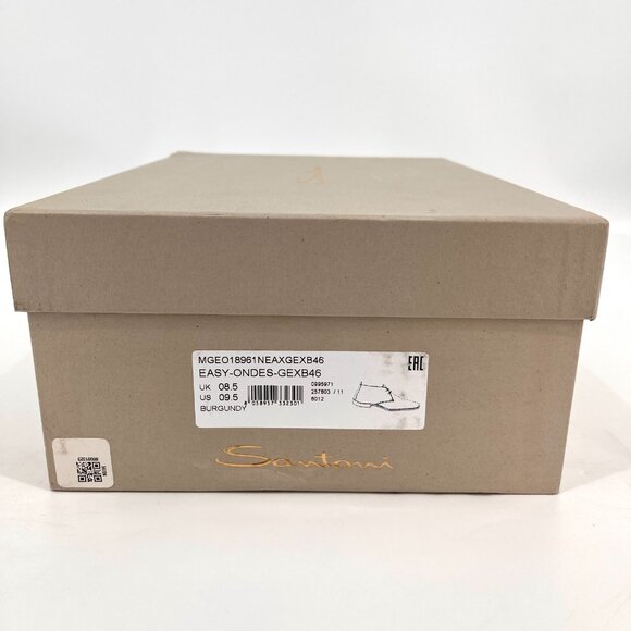 Santoni Men's Desert Boots US 9.5 Suede Burgandy New In Box - Picture 15 of 16